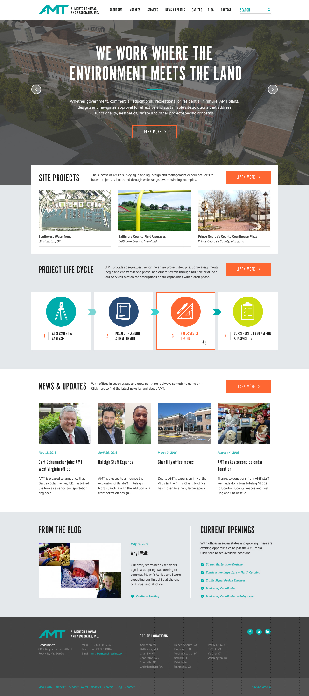 AMT refreshed homepage design